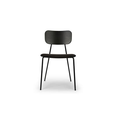 Portimo chaise velours côtelé noir charbon