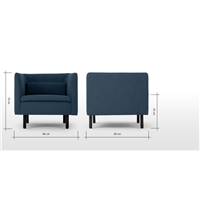 Henderson fauteuil bleu denim