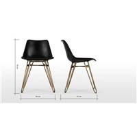 Kendal chaise noir et laiton