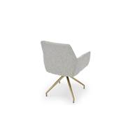 Olivier chaise de bureau gris dorian et acier doré