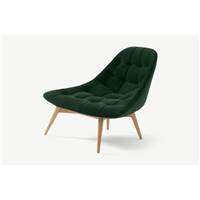 Kolton fauteuil velours vert sapin