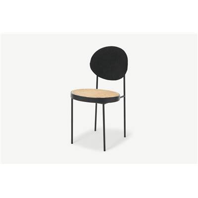 Rumana chaise rotin et noire