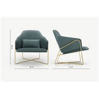 Stanley fauteuil velours vert d'eau