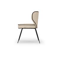 Valo chaise crème vanille et métal noir