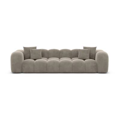 Cotton canapé 4 places en velours beige foncé