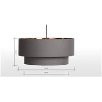 Oro abat-jour double gris et cuivre