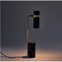 Philo lampe à poser noir et laiton