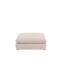 Friendly canapé modulable avec pouf en tissu texturé écru