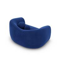 Rico fauteuil 1 place en velours bleu foncé