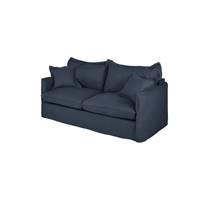 Barbe canapé convertibles lin bleu nuit