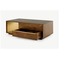 Anderson table basse en bois de manguier et laiton