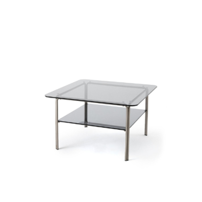 Avril table basse en verre fumé