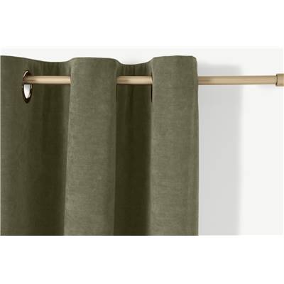 Jovian paire de rideaux à œillets vert chartreuse 135x260