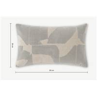 Rudzi lot de 2 coussins taupe clair 30x50