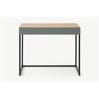 Hopkins bureau compact chêne et gris bleuté