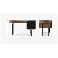 Zaragoza bureau noyer et noir charbon