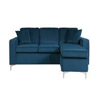 Bush canapé d'angle droit velours bleu navy