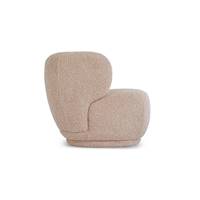 Havane fauteuil en tissu bouclé beige