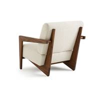 Kamori fauteuil bouclette et noyer