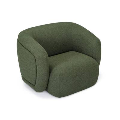 Nao fauteuil bouclé vert kaki