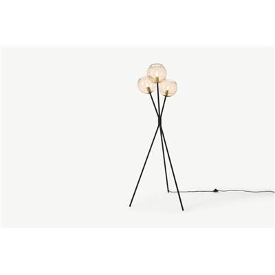 Mika lampadaire 3 ampoules champagne et laiton