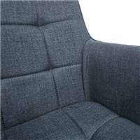 Funky fauteuil de table en tissu bleu