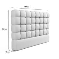 Rediame tête de lit 160cm en tissu texturé beige