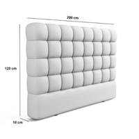 Rediame tête de lit 200cm en velours gris foncé