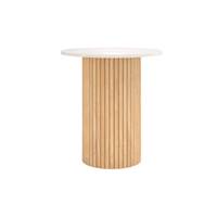 Carmen table d'appoint en marbre et bois de manguier