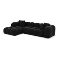 Cotton canapé d'angle gauche en velours noir
