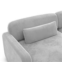 Spiag canapé d'angle gauche en velours gris clair