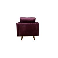 Mike fauteuil en velours bordeaux