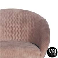 Marco fauteuil en velours marron clair