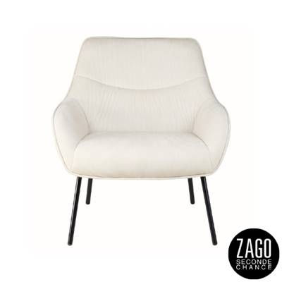 Martin fauteuil en velours côtelé beige