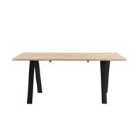 Robin table à manger rectangulaire en bois d'acacia et métal 6 pers