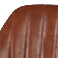 Moss chaise de bar pivotante en simili cuir marron vieilli H65
