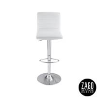 Oli chaise de bar en PU blanc pied métal