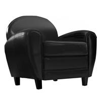 Westfild fauteuil noir en croute de cuir enduite