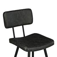 Birmingham chaise de bar en cuir synthétique gris/noir H66