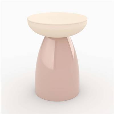Shirel table d'appoint ronde en métal rose ø40