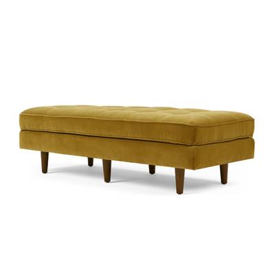 Scott banquette ottomane velours doré