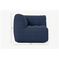 Gus fauteuil d'angle bleu marine