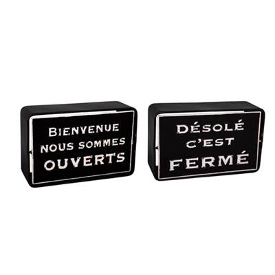 Caisson avec panneau Ouvert-Fermé