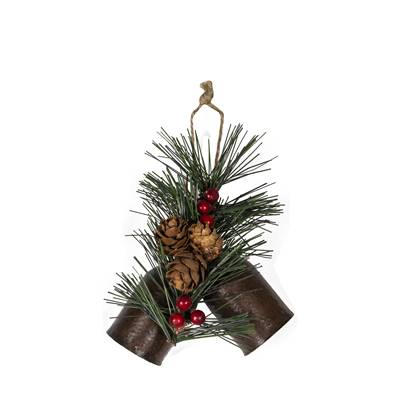 Guirlande cloches antiques avec pommes de pin