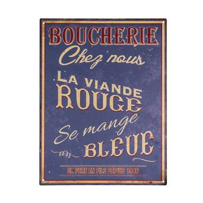 Plaque BOUCHERIE 33 x 25 cm