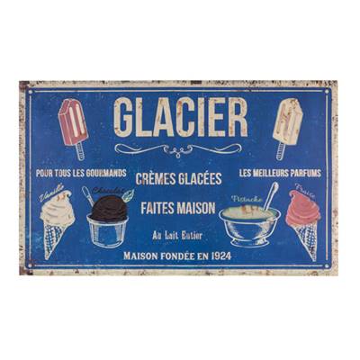 Panneau publicitaire métal Glacier 123 x 74 cm