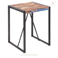 Nautical table haute bois de bateau recyclé L80cm