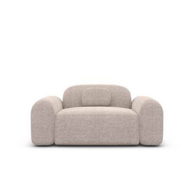 Buccana fauteuil en tissu texturé beige