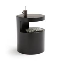 Spring table de chevet cylindrique noir
