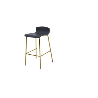 Syrus tabouret de bar gris et laiton